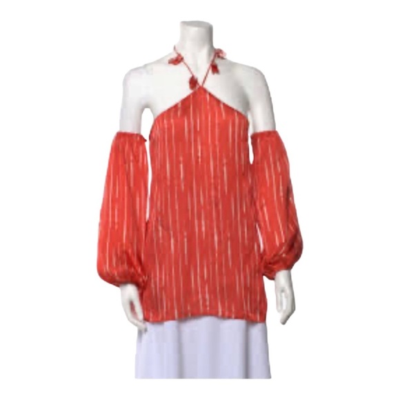 Sachin & Babi Harlow Off-Shoulder Top Orange NWOT - Picture 6 of 10